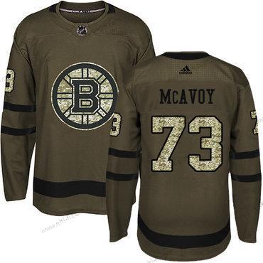 Adidas Boston Bruins #73 Charlie Mcavoy Vihreä Salute to Service Ommeltu NHL Paita – Nuoret