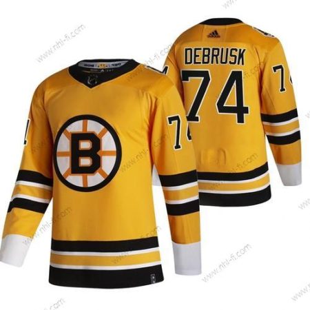 Adidas Boston Bruins #74 Jake Debrusk Keltainen 2020-21 Käänteinen Retro Vaihtopaita NHL Paita – Miesten