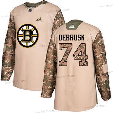 Adidas Boston Bruins #74 Jake Debrusk Maastokuvio Aito 2017 Veterans Day Ommeltu NHL Paita – Miesten