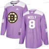 Adidas Boston Bruins #8 Cam Neely Violetti Aito Taistelee syöpää vastaan Ommeltu NHL Paita – Nuoret