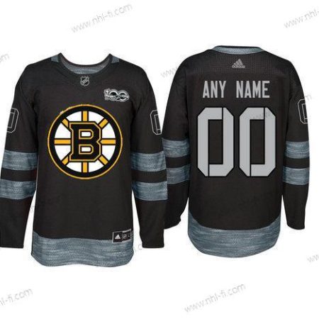 Adidas Boston Bruins Räätälöidyt Musta 1917-2017 100th Vuosipäivä Ommeltu NHL Paita