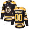 Adidas Boston Bruins Räätälöidyt Musta Keltainen Aito Kotiottelu NHL Paita With 2019 Stanley Cup Finals Patch – Miesten