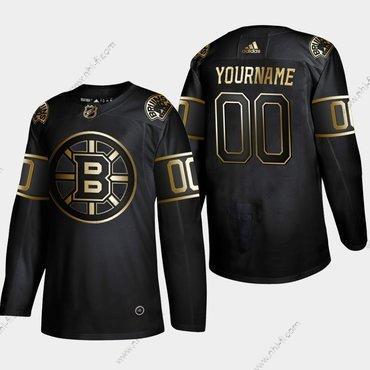 Adidas Boston Bruins Räätälöidyt Musta Kulta Paita – Miesten