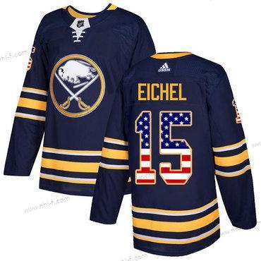 Adidas Buffalo Sabres #15 Jack Eichel Laivastonsininen Sininen Kotiottelu Aito USA Flag Ommeltu NHL Paita – Miesten