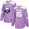 Adidas Buffalo Sabres #15 Jack Eichel Violetti Aito Taistelee syöpää vastaan Ommeltu NHL Paita – Miesten