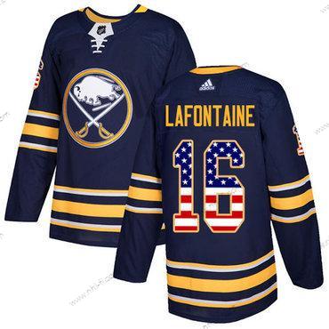 Adidas Buffalo Sabres #16 Pat Lafontaine Laivastonsininen Sininen Kotiottelu Aito USA Flag Ommeltu NHL Paita – Miesten