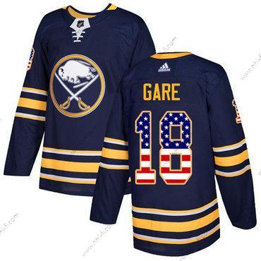 Adidas Buffalo Sabres #18 Danny Gare Laivastonsininen Sininen Kotiottelu Aito USA Flag Ommeltu NHL Paita – Miesten