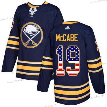 Adidas Buffalo Sabres #19 Jake Mccabe Laivastonsininen Sininen Kotiottelu Aito USA Flag Ommeltu NHL Paita – Miesten