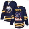 Adidas Buffalo Sabres #21 Kyle Okposo Laivastonsininen Sininen Kotiottelu Aito USA Flag Ommeltu NHL Paita – Miesten