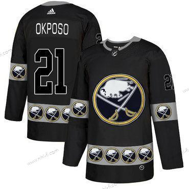 Adidas Buffalo Sabres #21 Kyle Okposo Musta Maajoukkue Logos Paita – Miesten