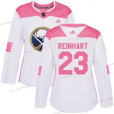 Adidas Buffalo Sabres #23 Sam Reinhart Valkoinen Pinkki Aito Ommeltu NHL Paita – Naisten