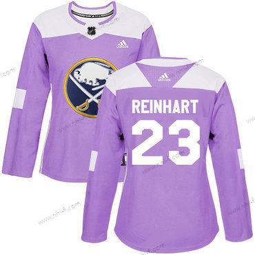 Adidas Buffalo Sabres #23 Sam Reinhart Violetti Aito Taistelee syöpää vastaan Ommeltu NHL Paita – Naisten