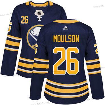 Adidas Buffalo Sabres #26 Matt Moulson Laivastonsininen Sininen Kotiottelu Aito Ommeltu NHL Paita – Naisten