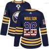 Adidas Buffalo Sabres #26 Matt Moulson Laivastonsininen Sininen Kotiottelu Aito USA Flag Ommeltu NHL Paita – Naisten