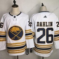 Adidas Buffalo Sabres 26 Rasmus Dahlin Valkoinen 50Th Vuosipäivä Paita – Miesten