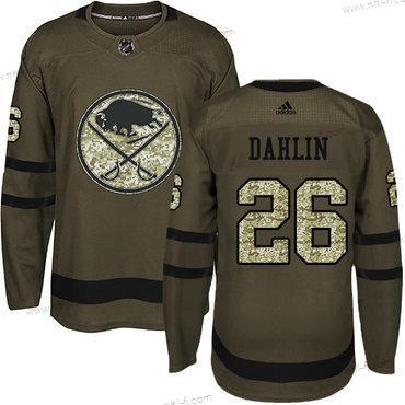 Adidas Buffalo Sabres #26 Rasmus Dahlin Vihreä Salute to Service Ommeltu NHL Paita – Miesten