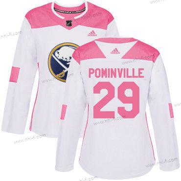 Adidas Buffalo Sabres #29 Jason Pominville Valkoinen Pinkki Aito Ommeltu NHL Paita – Naisten