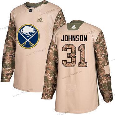 Adidas Buffalo Sabres #31 Chad Johnson Maastokuvio Aito 2017 Veterans Day Ommeltu NHL Paita – Miesten