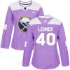 Adidas Buffalo Sabres #40 Robin Lehner Violetti Aito Taistelee syöpää vastaan Ommeltu NHL Paita – Naisten