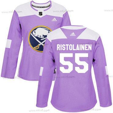 Adidas Buffalo Sabres #55 Rasmus Ristolainen Violetti Aito Taistelee syöpää vastaan Ommeltu NHL Paita – Naisten