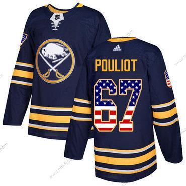 Adidas Buffalo Sabres #67 Benoit Pouliot Laivastonsininen Sininen Kotiottelu Aito USA Flag Ommeltu NHL Paita – Miesten