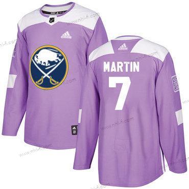 Adidas Buffalo Sabres #7 Rick Martin Violetti Aito Taistelee syöpää vastaan Ommeltu NHL Paita – Miesten