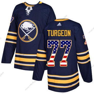 Adidas Buffalo Sabres #77 Pierre Turgeon Laivastonsininen Sininen Kotiottelu Aito USA Flag Ommeltu NHL Paita – Miesten