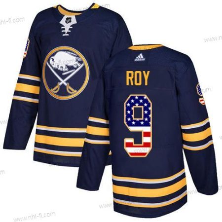 Adidas Buffalo Sabres #9 Derek Roy Laivastonsininen Sininen Kotiottelu Aito USA Flag Ommeltu NHL Paita – Miesten