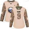 Adidas Buffalo Sabres #9 Evander Kane Maastokuvio Aito 2017 Veterans Day Ommeltu NHL Paita – Naisten