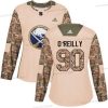 Adidas Buffalo Sabres #90 Ryan O’Reilly Maastokuvio Aito 2017 Veterans Day Ommeltu NHL Paita – Naisten