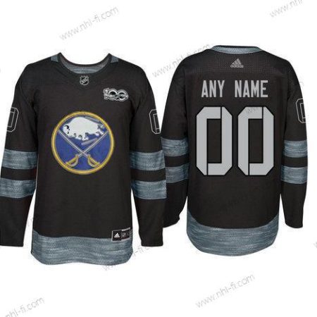 Adidas Buffalo Sabres Räätälöidyt Musta 1917-2017 100th Vuosipäivä Ommeltu NHL Paita