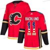 Adidas Calgary Flames #11 Mikael Backlund Punainen Kotiottelu Aito USA Flag Ommeltu NHL Paita – Nuoret