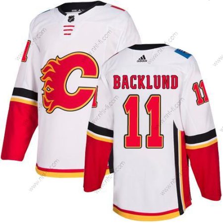 Adidas Calgary Flames #11 Mikael Backlund Valkoinen Kolmas Aito NHL Paita – Miesten