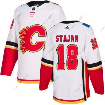 Adidas Calgary Flames #18 Matt Stajan Valkoinen Kolmas Aito NHL Paita – Miesten