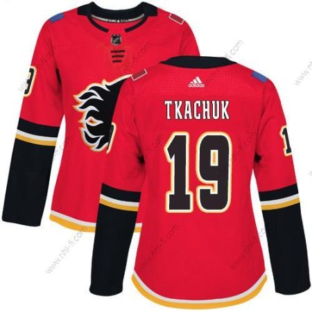 Adidas Calgary Flames #19 Matthew Tkachuk Punainen Kotiottelu Aito Ommeltu NHL Paita – Naisten