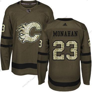 Adidas Calgary Flames #23 Sean Monahan Vihreä Salute to Service Ommeltu NHL Paita – Nuoret