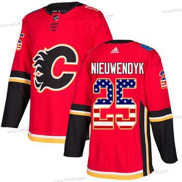 Adidas Calgary Flames #25 Joe Nieuwendyk Punainen Kotiottelu Aito USA Flag Ommeltu NHL Paita – Miesten