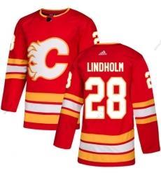 Adidas Calgary Flames #28 Elias Lindholm Punainen Vaihtopaita Aito Ommeltu NHL Paita – Miesten