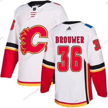 Adidas Calgary Flames #36 Troy Brouwer Valkoinen Kolmas Aito NHL Paita – Miesten