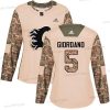 Adidas Calgary Flames #5 Mark Giordano Maastokuvio Aito 2017 Veterans Day Ommeltu NHL Paita – Naisten