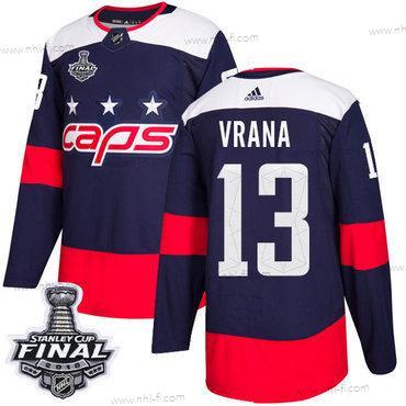 Adidas Capitals #13 Jakub Vrana Laivastonsininen Aito 2018 Stadium Series Stanley Cup Final Ommeltu NHL Paita – Miesten