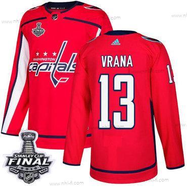 Adidas Capitals #13 Jakub Vrana Punainen Kotiottelu Aito 2018 Stanley Cup Final Ommeltu NHL Paita – Miesten