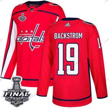 Adidas Capitals #19 Nicklas Backstrom Punainen Kotiottelu Aito 2018 Stanley Cup Final Ommeltu NHL Paita – Miesten