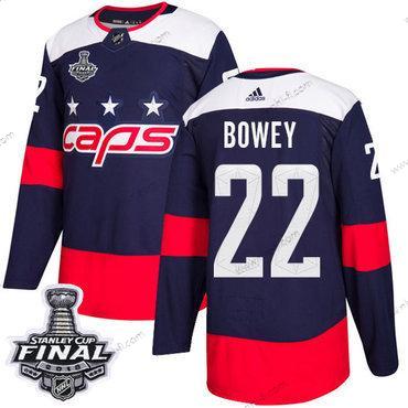 Adidas Capitals #22 Madison Bowey Laivastonsininen Aito 2018 Stadium Series Stanley Cup Final Ommeltu NHL Paita – Miesten