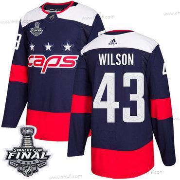 Adidas Capitals #43 Tom Wilson Laivastonsininen Aito 2018 Stadium Series Stanley Cup Final Ommeltu NHL Paita – Miesten