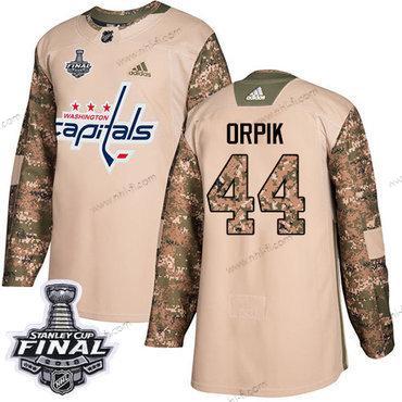 Adidas Capitals #44 Brooks Orpik Maastokuvio Aito 2017 Veterans Day 2018 Stanley Cup Final Ommeltu NHL Paita – Miesten