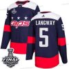 Adidas Capitals #5 Rod Langway Laivastonsininen Aito 2018 Stadium Series Stanley Cup Final Ommeltu NHL Paita – Miesten