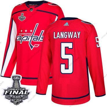 Adidas Capitals #5 Rod Langway Punainen Kotiottelu Aito 2018 Stanley Cup Final Ommeltu NHL Paita – Miesten