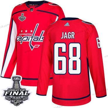 Adidas Capitals #68 Jaromir Jagr Punainen Kotiottelu Aito 2018 Stanley Cup Final Ommeltu NHL Paita – Miesten