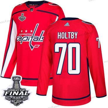 Adidas Capitals #70 Braden Holtby Punainen Kotiottelu Aito 2018 Stanley Cup Final Ommeltu NHL Paita – Miesten